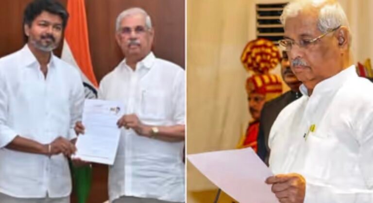 വിജയ്‌യുടെ സത്യപ്രതിജ്ഞ നീളും; കടുപ്പമേറിയ നിലപാടുമായി ഗവർണർ, ഭൂരിപക്ഷം തെളിയിക്കാൻ പുതിയ വെല്ലുവിളി