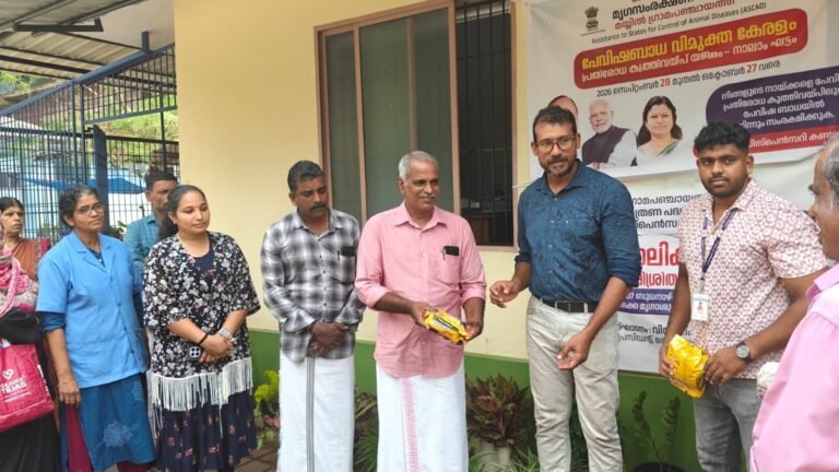 കണ്ടക്കൈയിൽ കന്നുകാലികൾക്കായി ധാതുലവണമിശ്രിതം വിതരണം ചെയ്തു